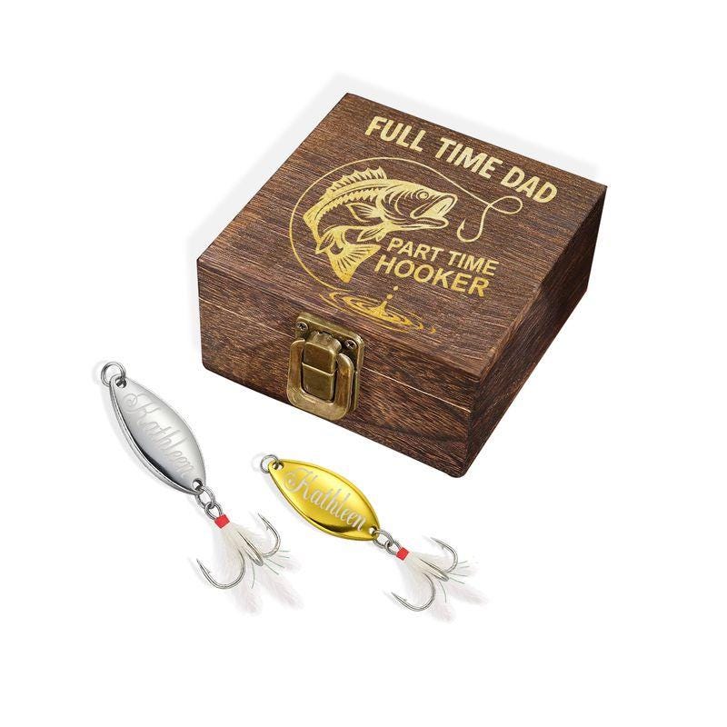 Engraved Fishing Lure Metal Hook Bait, Greatest Catch, Personalized Gift for Husband Boyfriend Dad Fisherman Pop Uncle, Retirement Gift Box