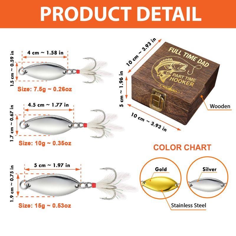 Engraved Fishing Lure Metal Hook Bait, Greatest Catch, Personalized Gift for Husband Boyfriend Dad Fisherman Pop Uncle, Retirement Gift Box
