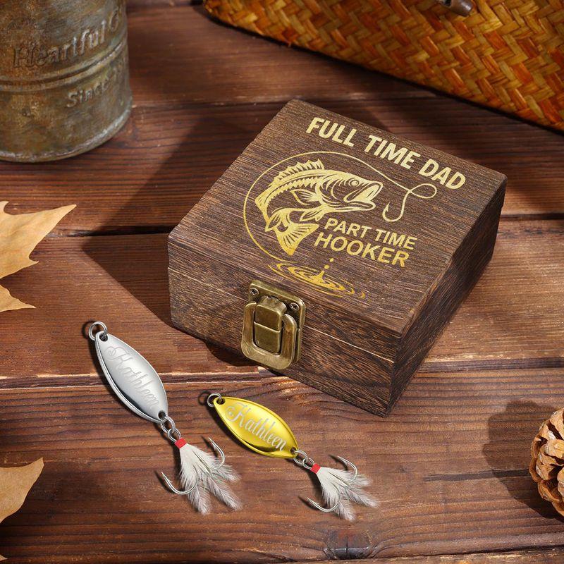 Engraved Fishing Lure Metal Hook Bait, Greatest Catch, Personalized Gift for Husband Boyfriend Dad Fisherman Pop Uncle, Retirement Gift Box