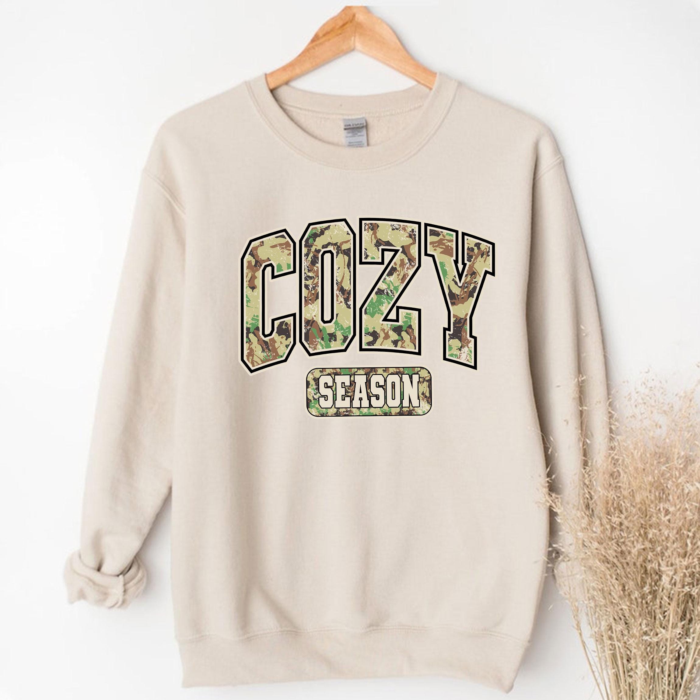 Cozy Season Camo Western Unisex T-shirt Sweatshirt Hoodie, Retro Dove Season Camo Country Distressed Varsity Cowboy, Hunting Season Shirt.