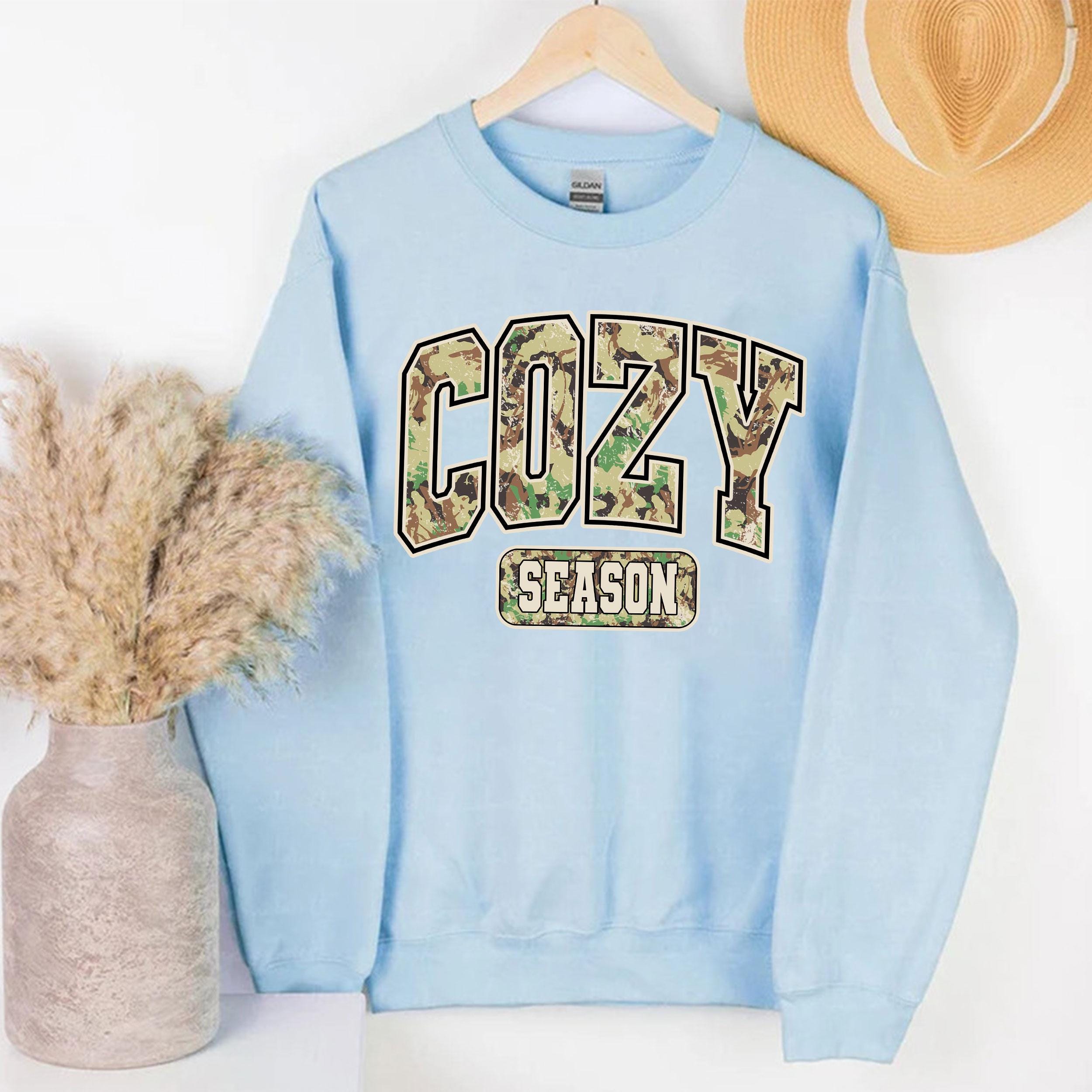 Cozy Season Camo Western Unisex T-shirt Sweatshirt Hoodie, Retro Dove Season Camo Country Distressed Varsity Cowboy, Hunting Season Shirt.