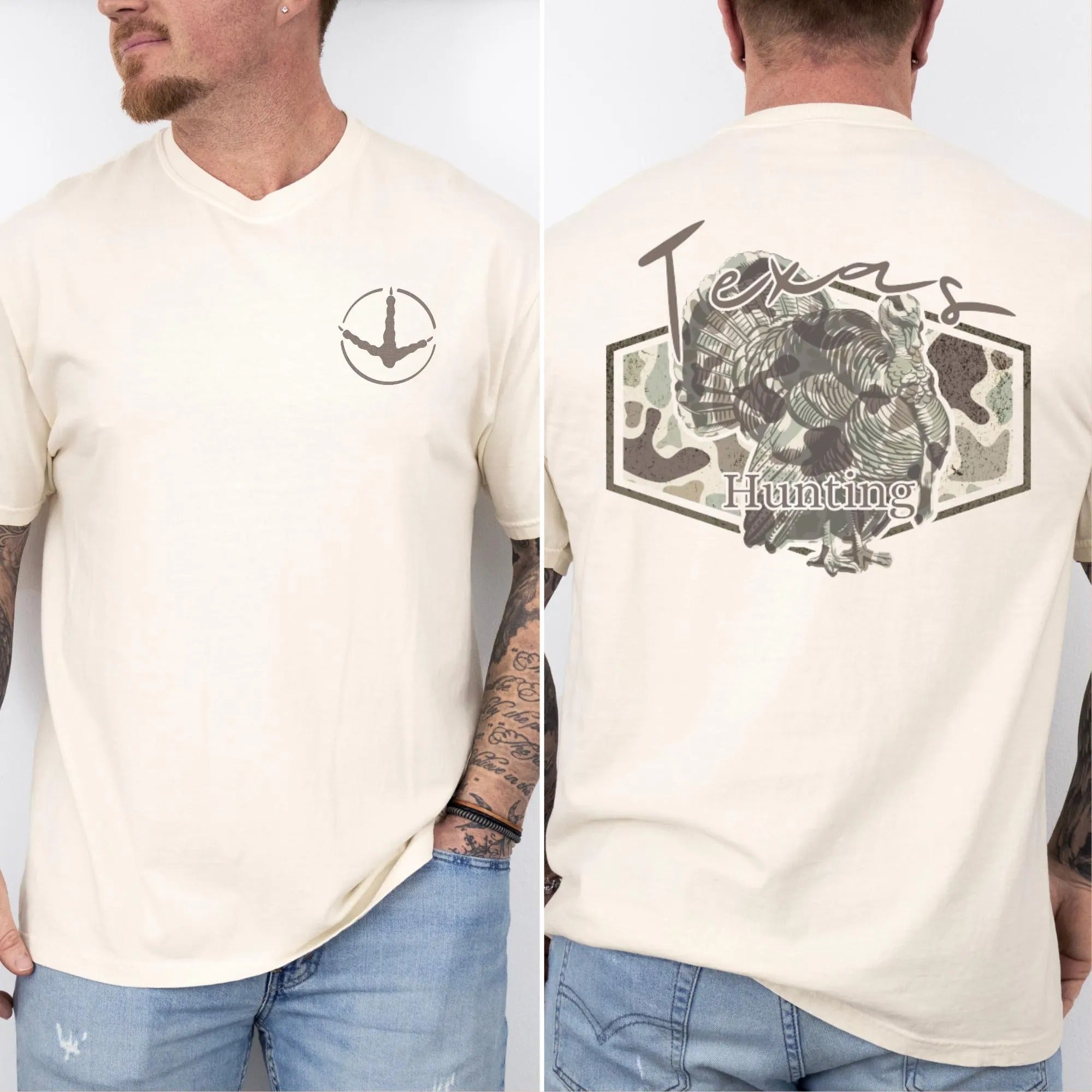 Tennessee Turkey Hunting Shirt for Men - Camo Gobbler Graphic Tee - Southern Outdoorsman Gift for Hunters & Dads