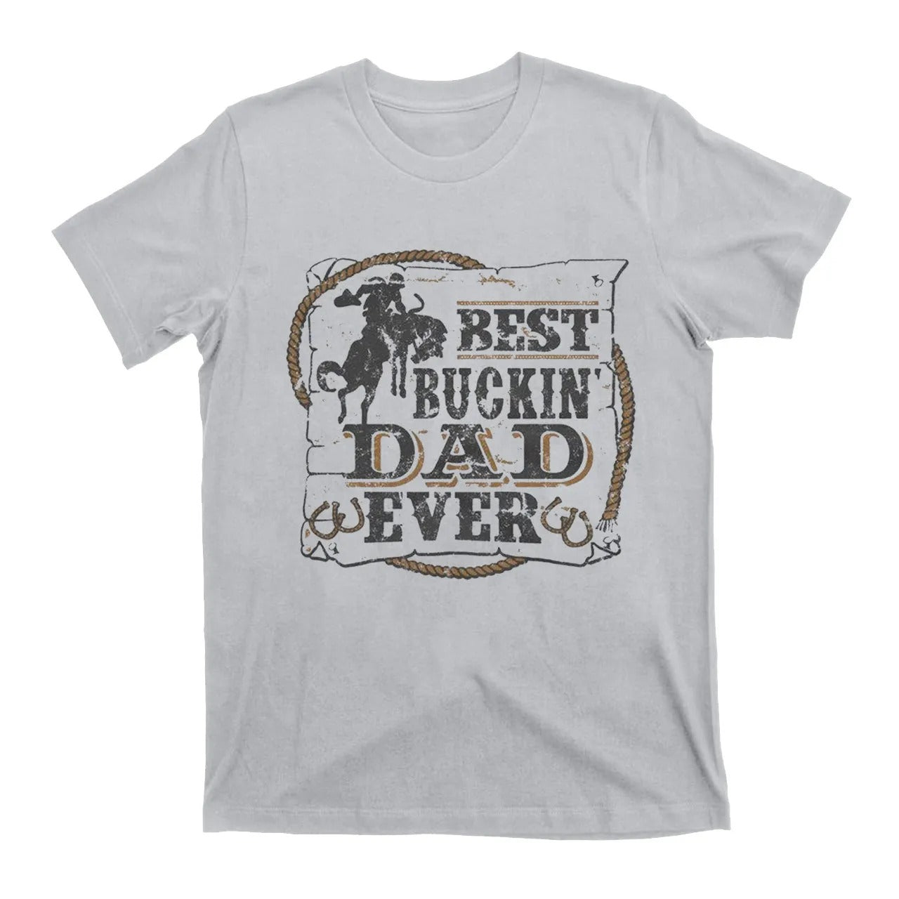 Western Cowboy Dad Shirt - Best Buckin Dad Ever Graphic T-Shirt - Funny Father’s Day Gift for Country Dads & Rodeo Lovers