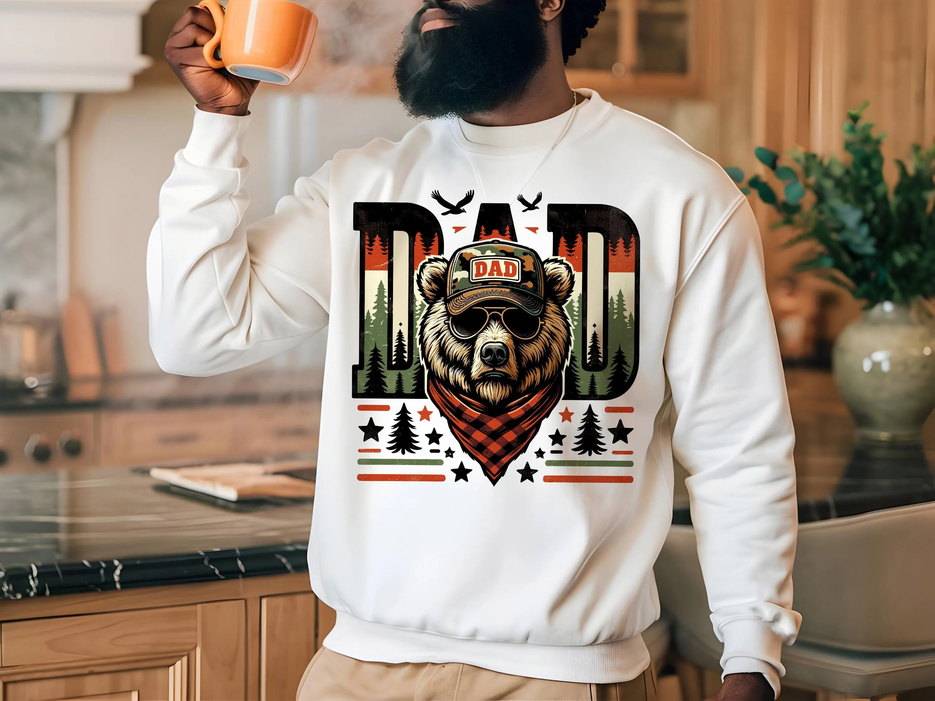 Bear Dad T-Shirt – Vintage Outdoor Father’s Day Gift for Hunting Dads