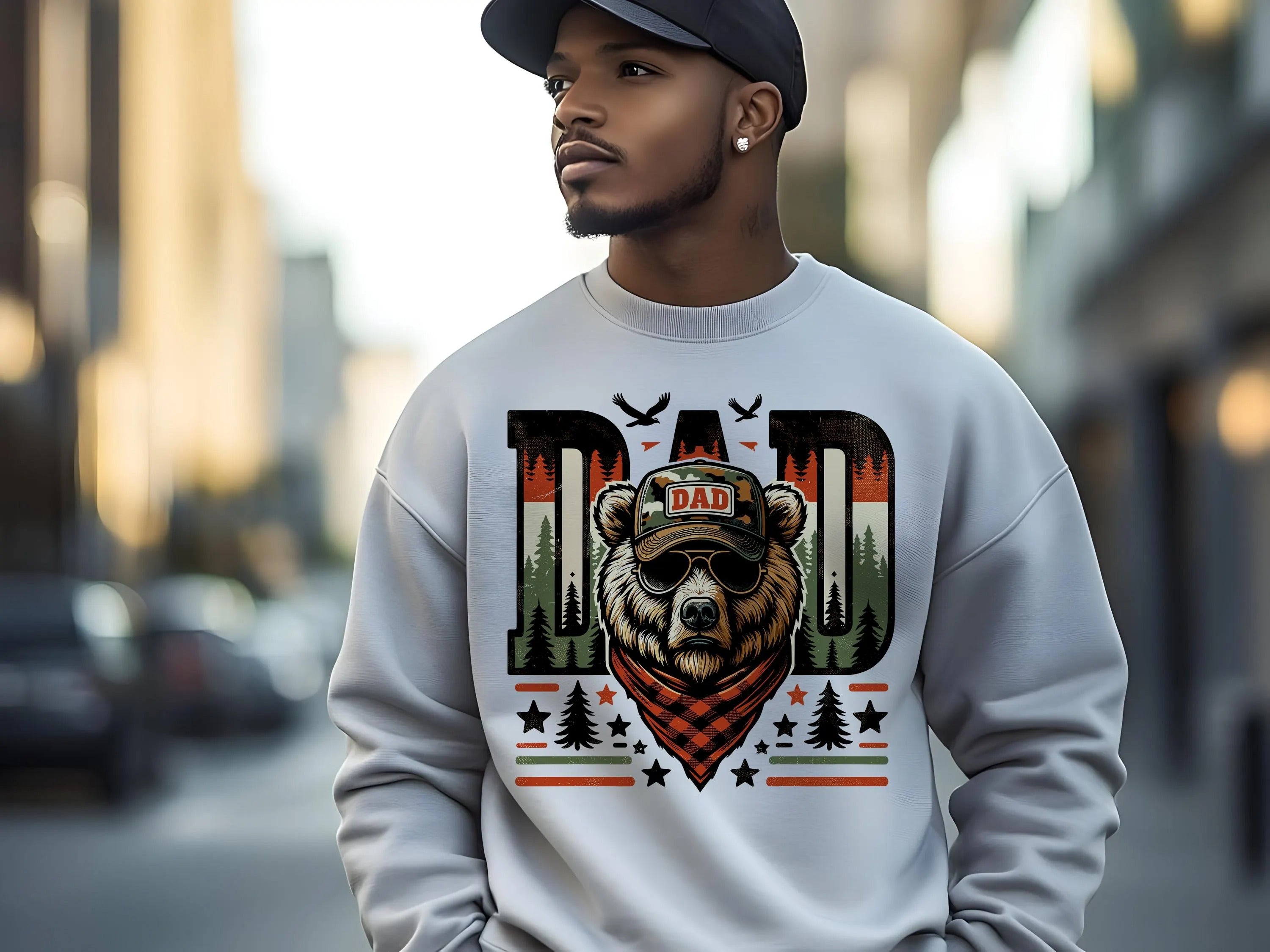 Bear Dad T-Shirt – Vintage Outdoor Father’s Day Gift for Hunting Dads