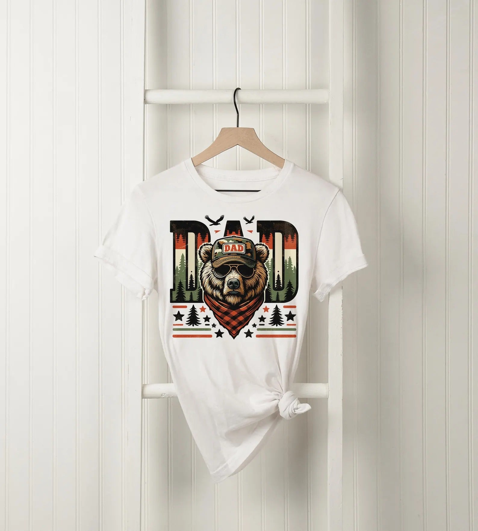 Bear Dad T-Shirt – Vintage Outdoor Father’s Day Gift for Hunting Dads