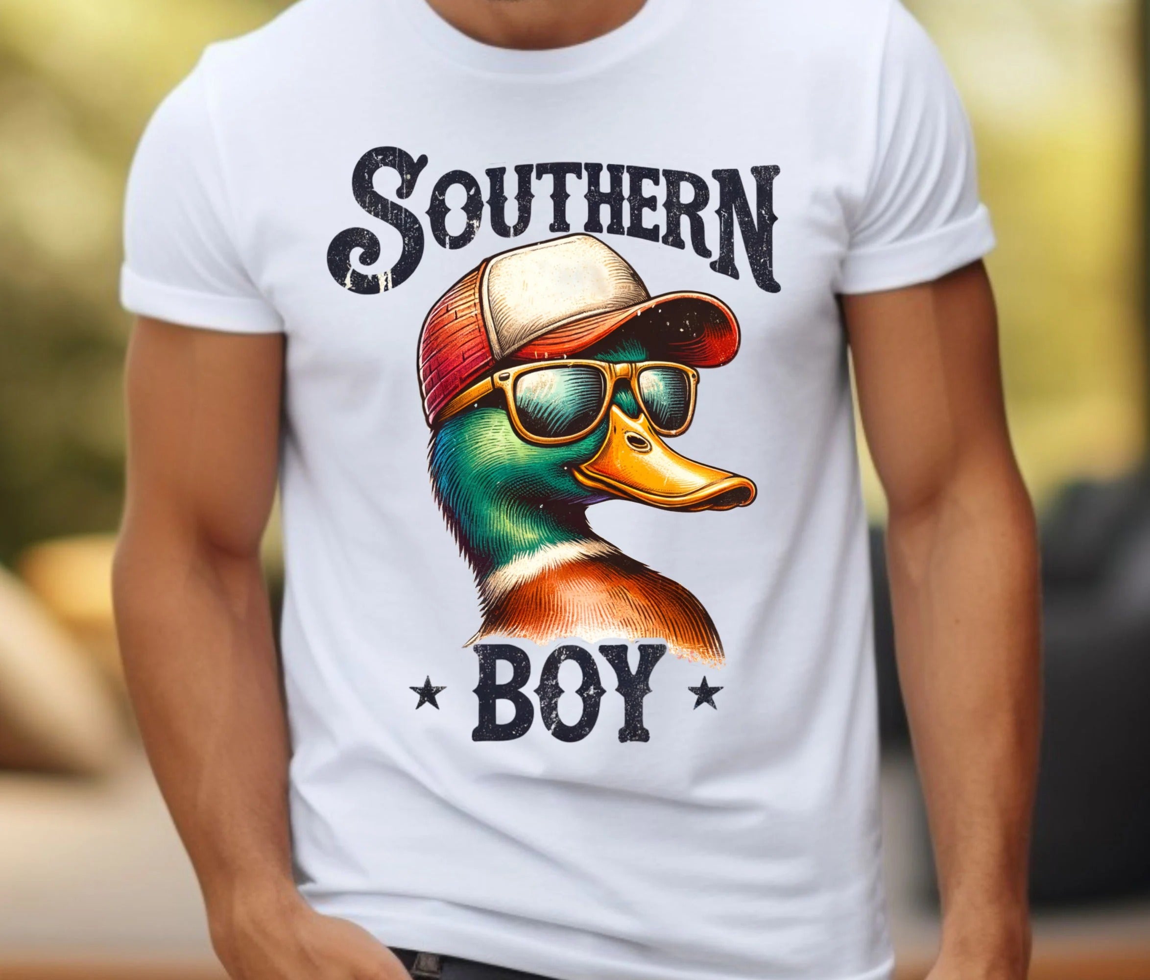 Southern Boy Duck T-Shirt, Duck Hunter Gift for Him - Funny Country Style Sweatshirt for Men & Teens