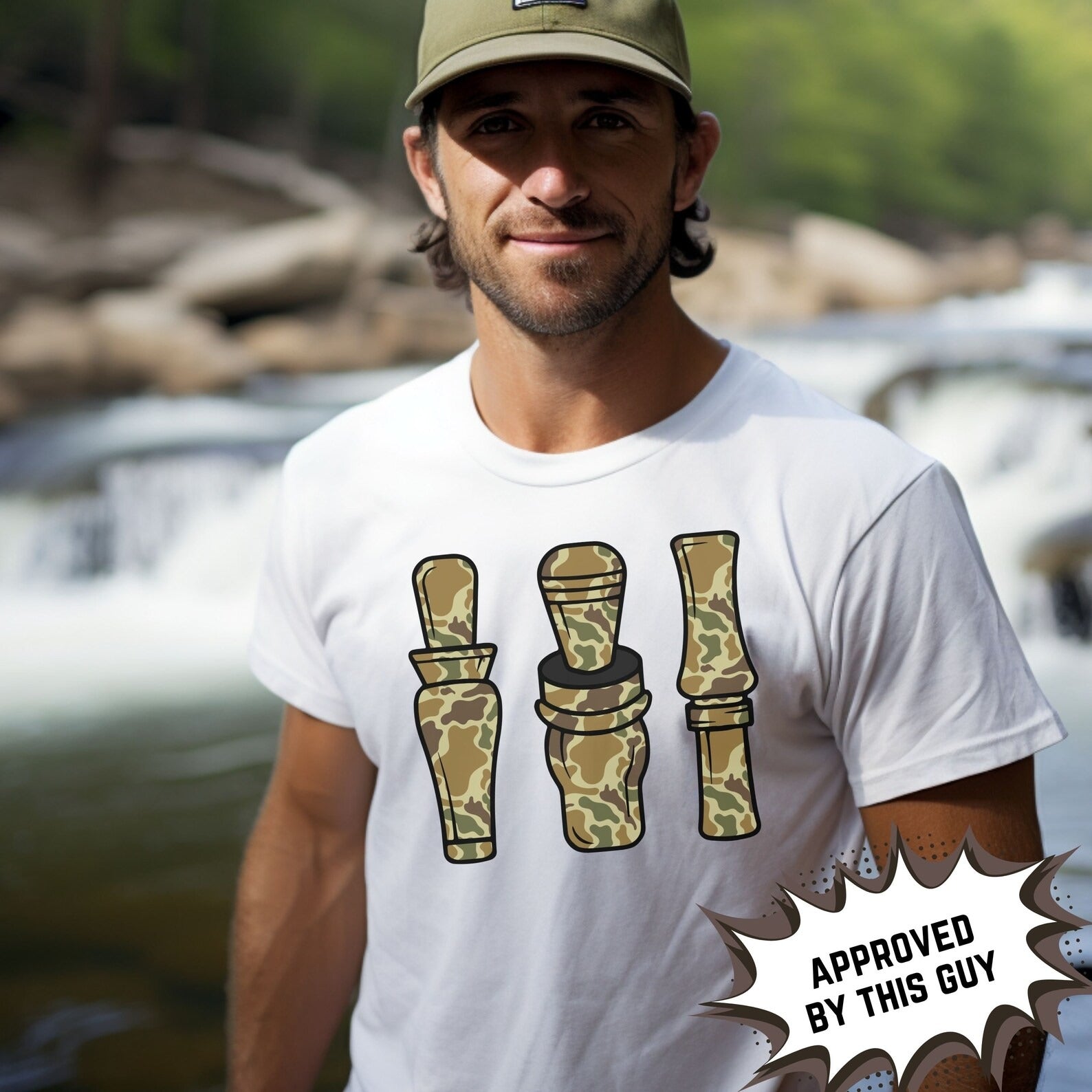 Duck Hunting Shirt with Camo Calls – Unique Waterfowl Hunter Tee for Men – Great Gift for Outdoorsmen and Collectors