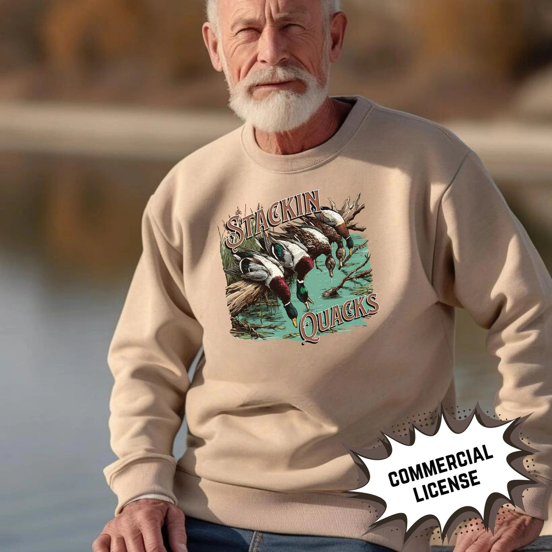 Stackin’ Quacks Duck Hunting Shirt – Funny Mallard Graphic Tee for Men – Gift for Waterfowl Hunters and Outdoorsmen
