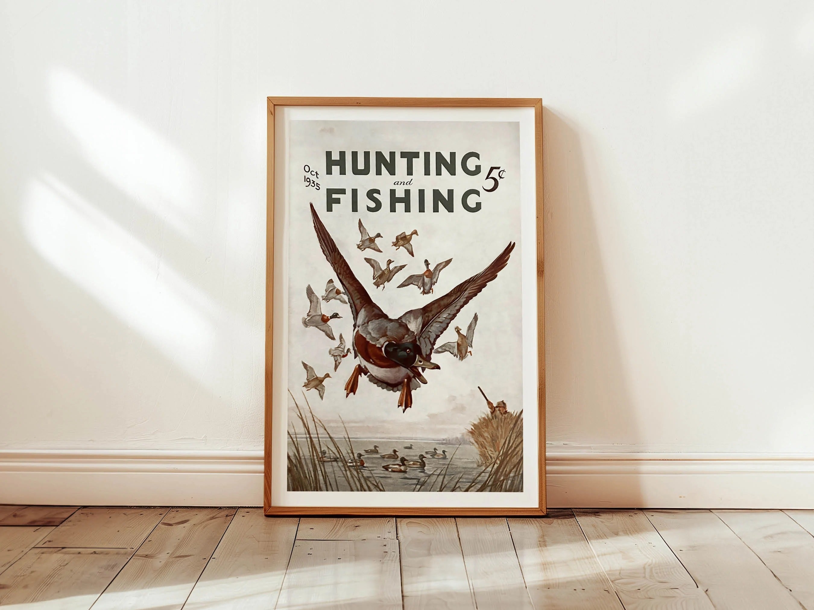 Hunting and Fishing Canvas Print - Ducks in the Sky Perfect Gift for Hunters, Dads & Outdoor Adventurers