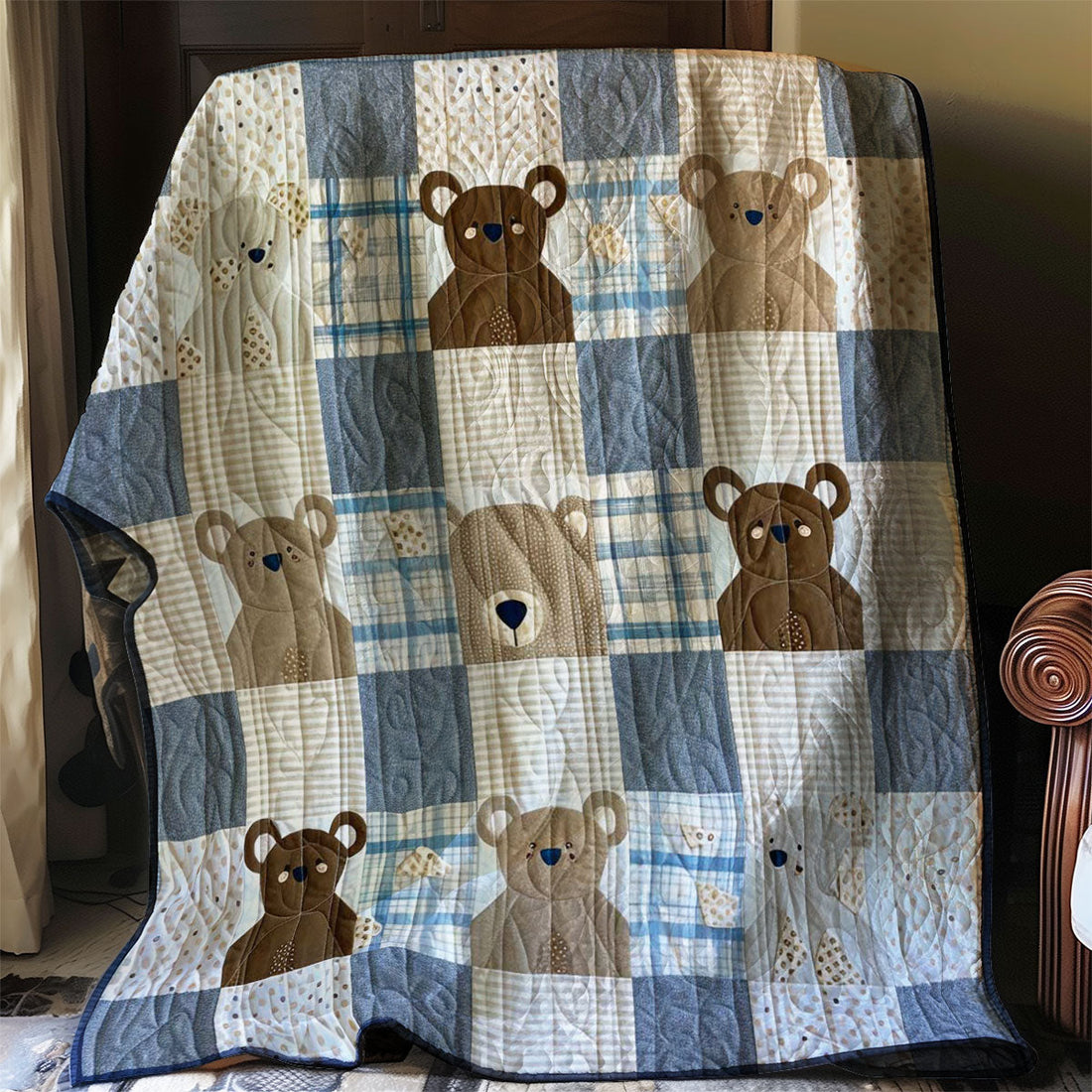 Baby Bear Gentle Dreams Quilt Blanket