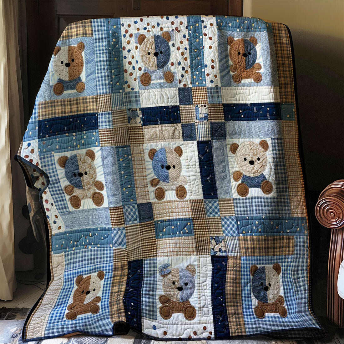 Baby Bear Warm Embrace Quilt Blanket