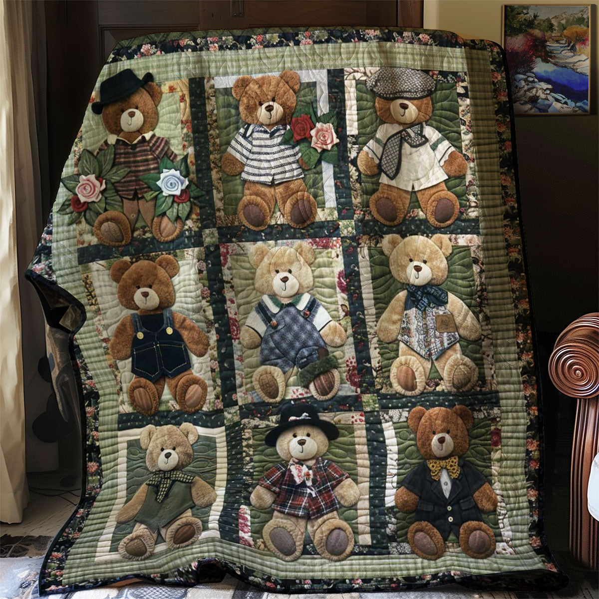 Bears Gentle Dreams Quilt Blanket
