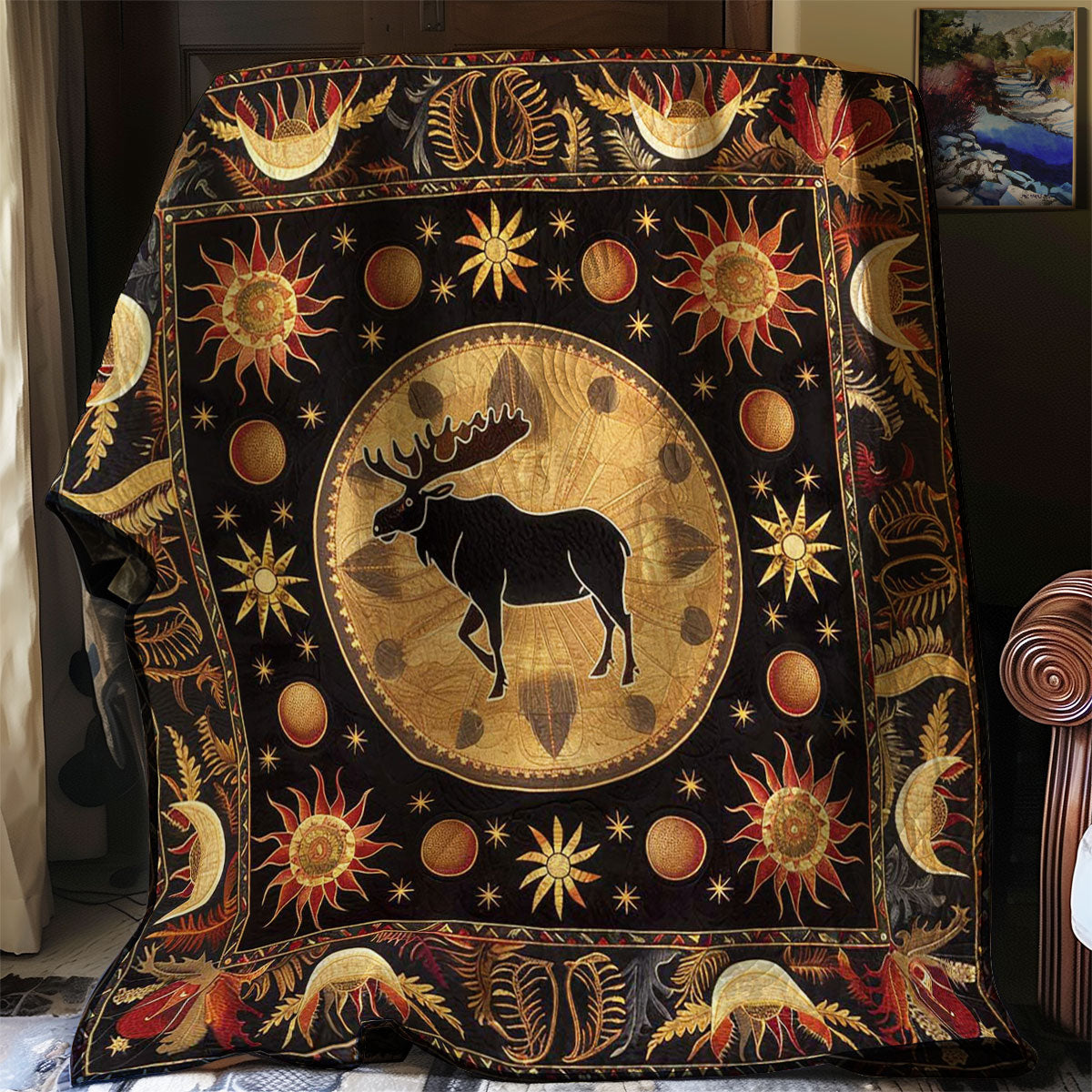 Majestic Moose Quilt Blanket