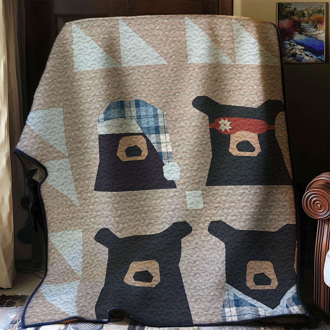 Sleepy Bear Quilt Blanket