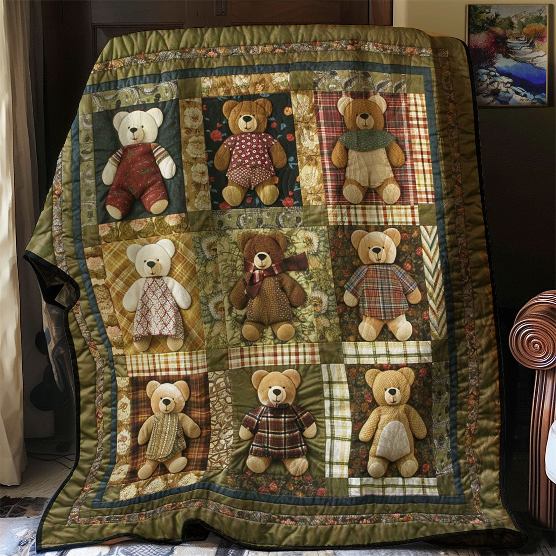 Teddy Bear Timeless Comfort Quilt Blanket