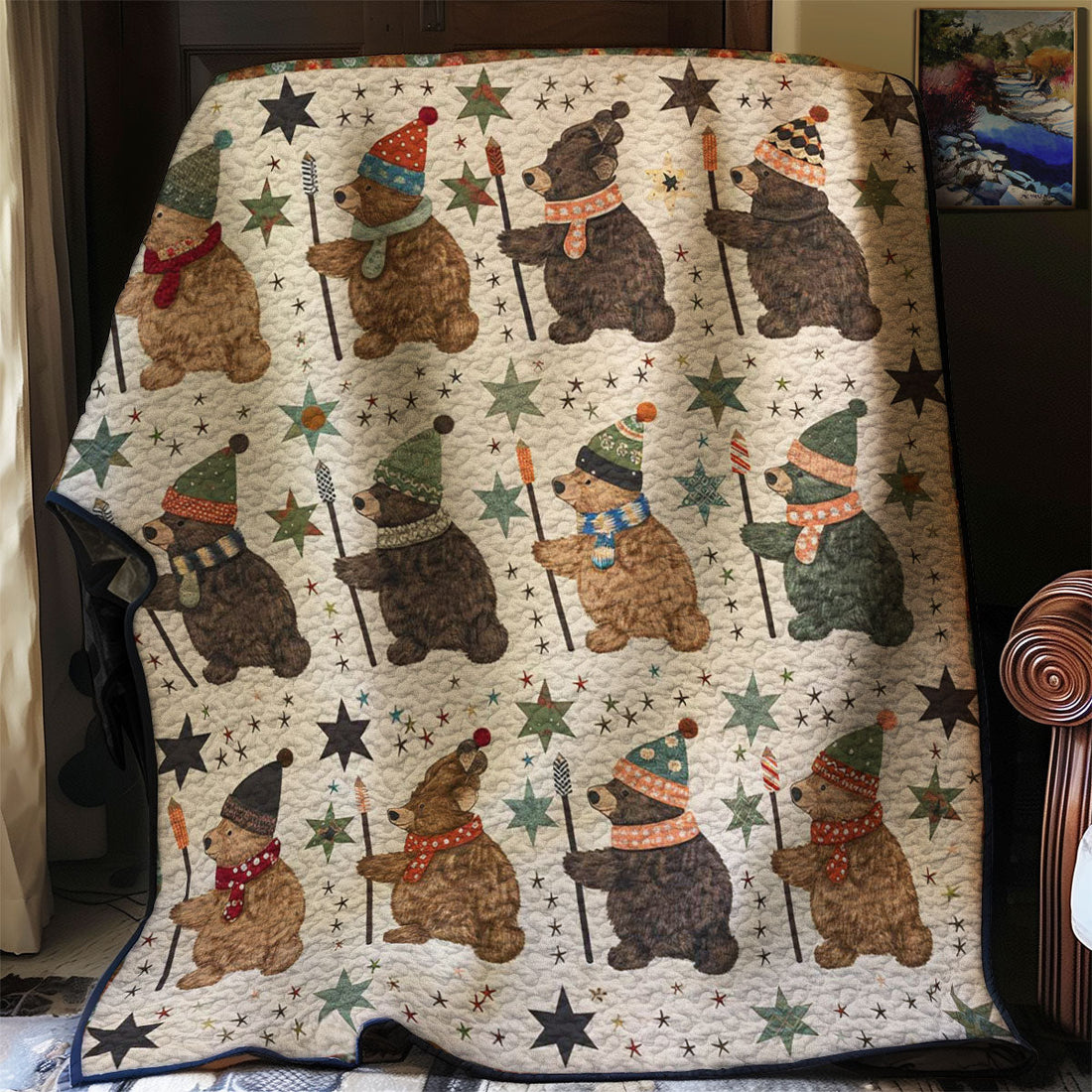 Winter Bear Quiet Moments Quilt Blanket