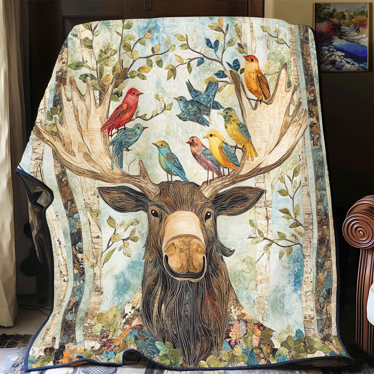 Wild Moose Nature Escape Quilt Blanket