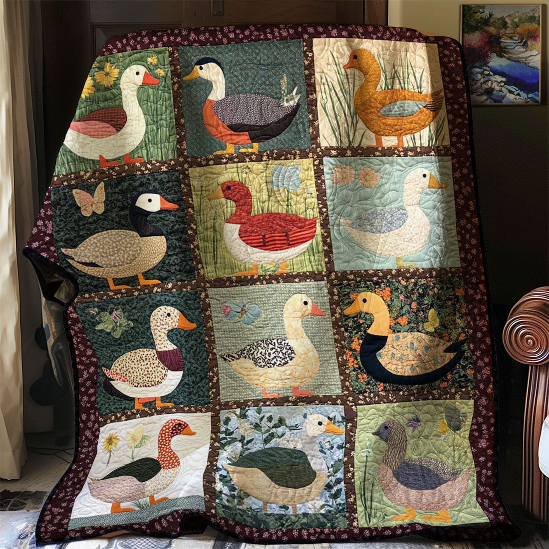 Ducks Woodland Comfort Quilt Blanket