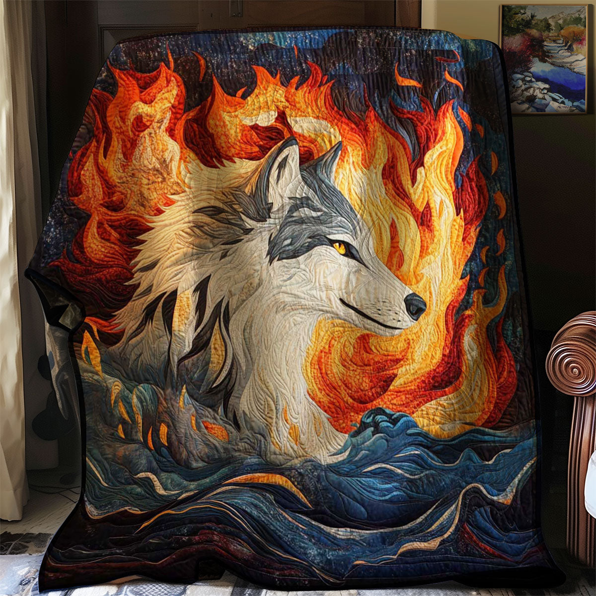 Majestic Wolf Heartland Comfort Quilt Blanket