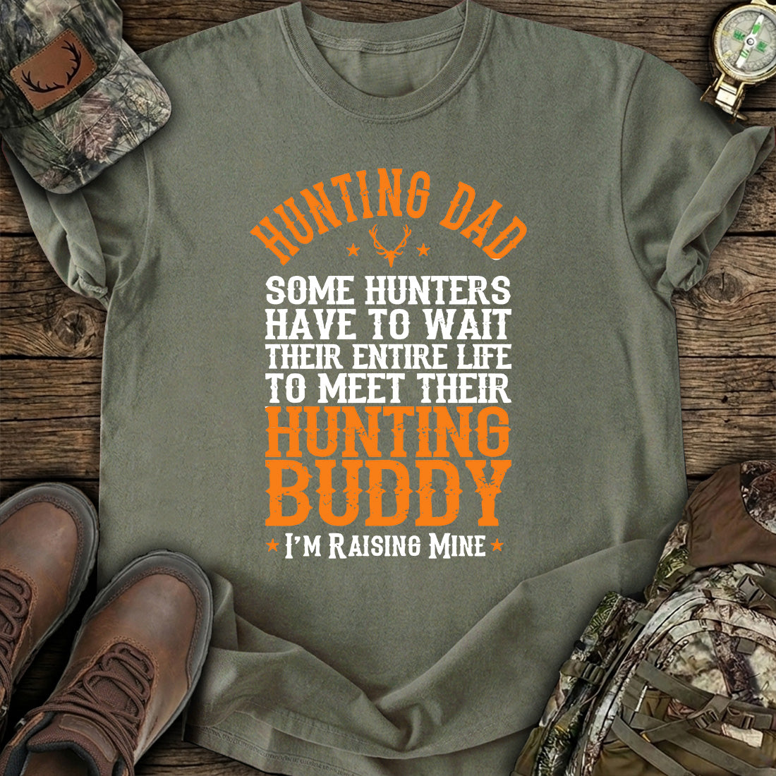 Hunting Dad Funny Buddy T-Shirt