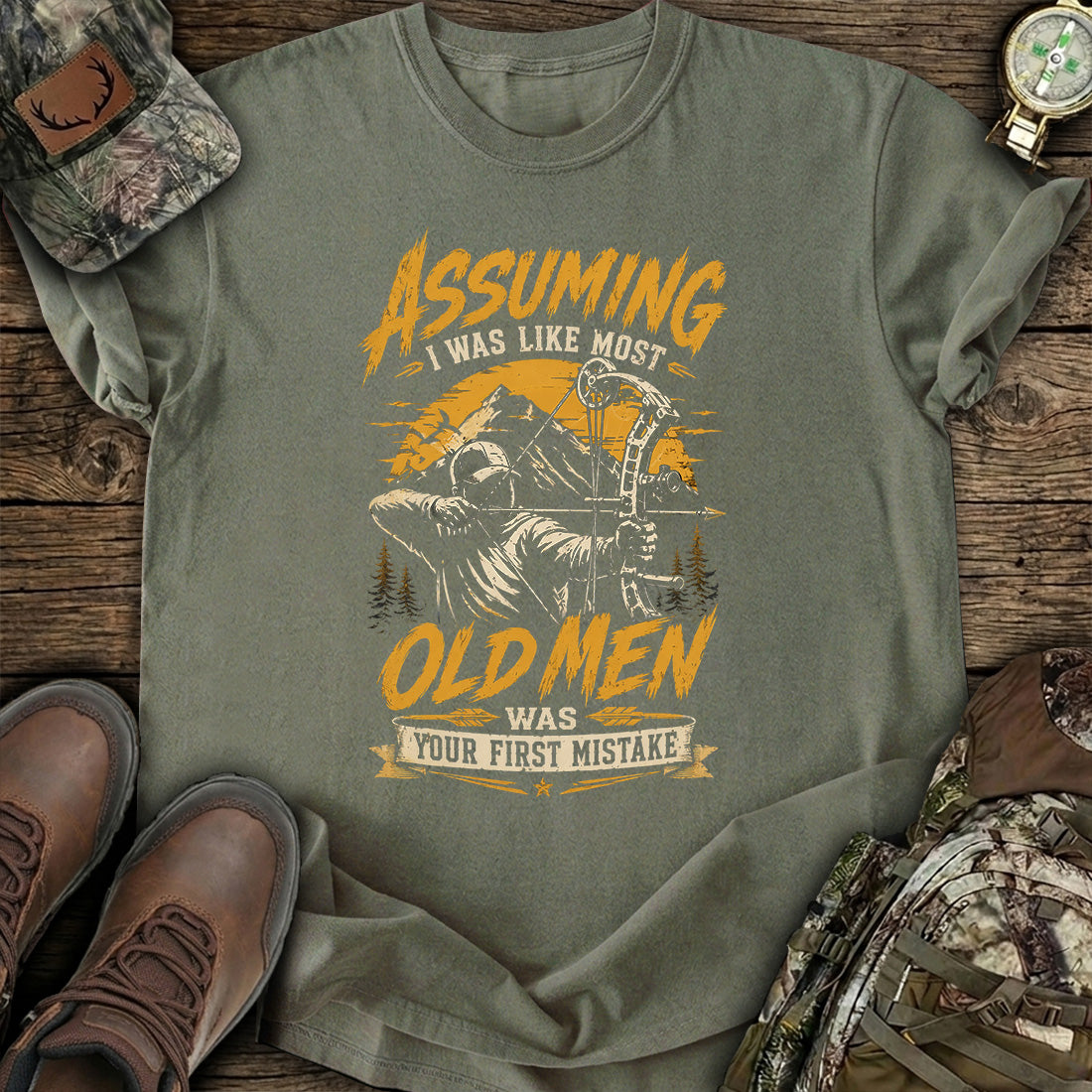 Old Men Hunting Mistake T-Shirt