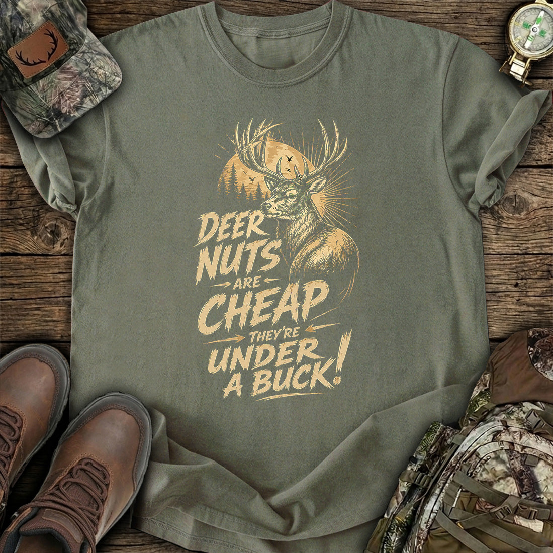 Deer Nuts Cheap Funny T-Shirt