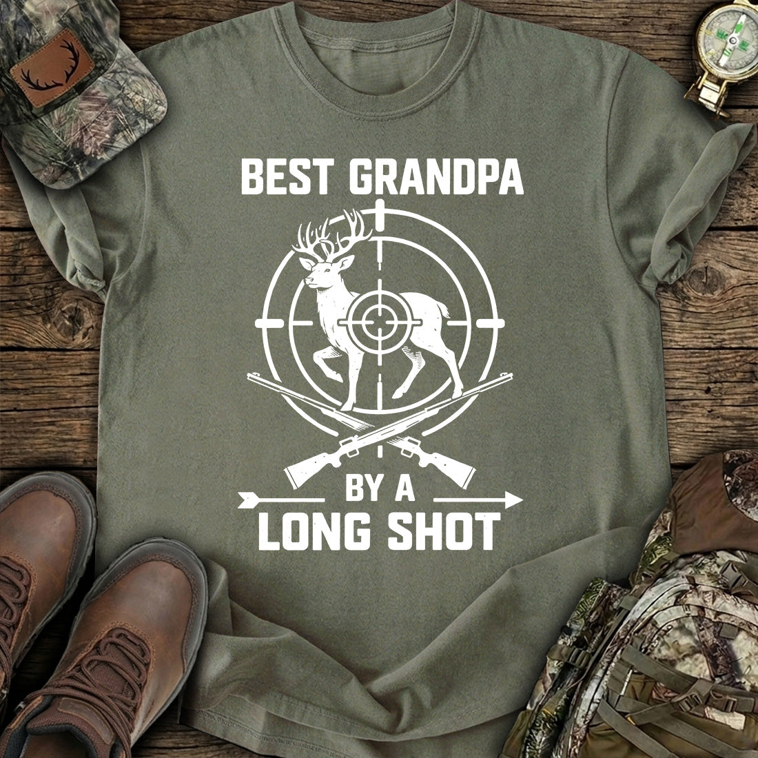 Best Grandpa Hunting Deer T-Shirt