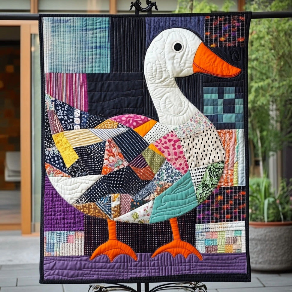 Patchwork Duck Rustic Charm Quilt Blanket