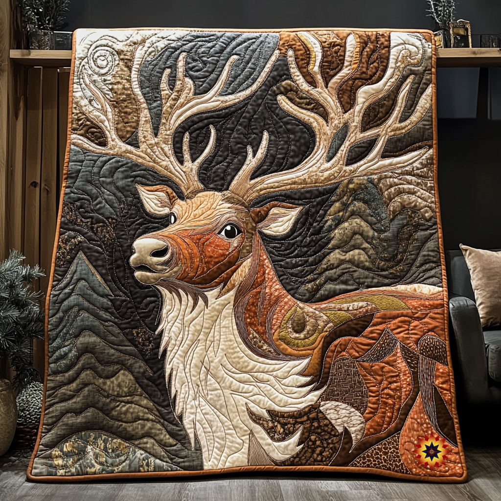 Reindeer Nature Escape Quilt Blanket