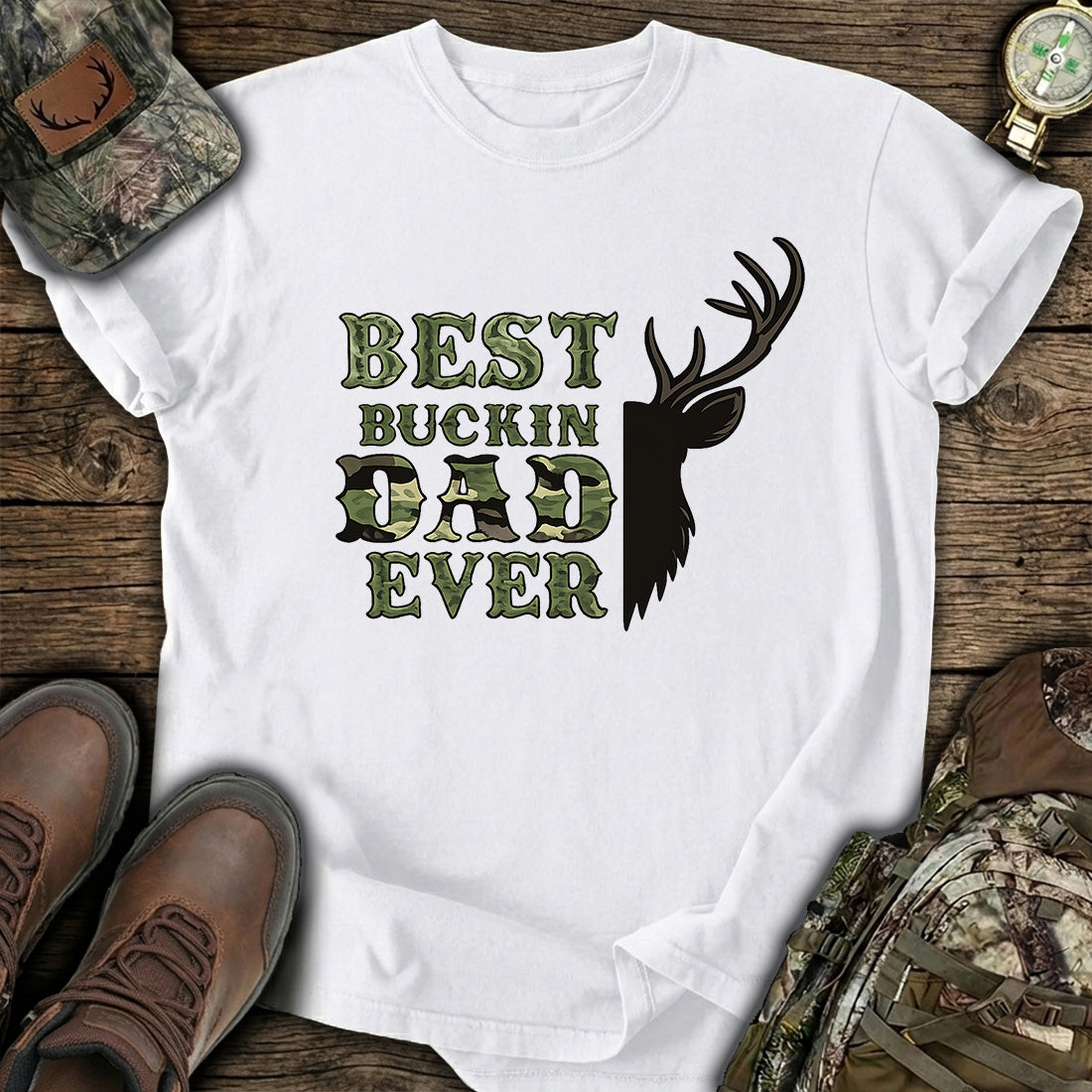 Best Buckin Dad Ever Hunting T-Shirt