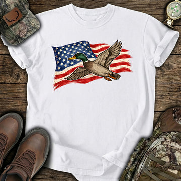 American Flag Duck Hunting T-Shirt